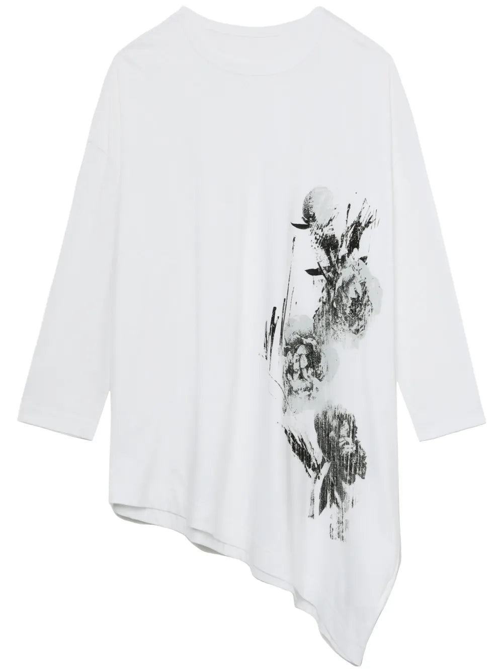 Floral-Print Asymmetric Top