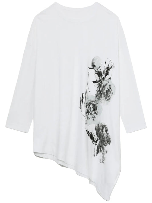 Floral-Print Asymmetric Top
