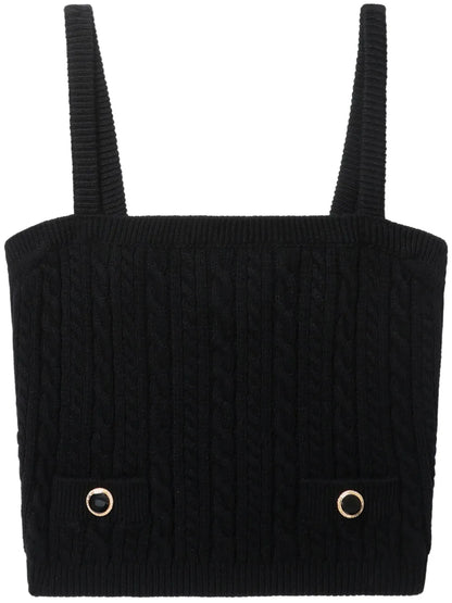 Cable-Knit Wool Top