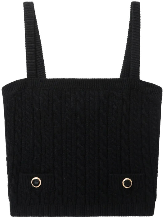 Cable-Knit Wool Top