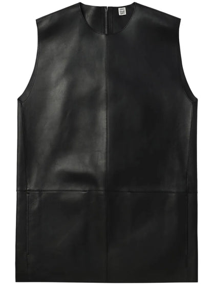 Leather Sleeveless Top