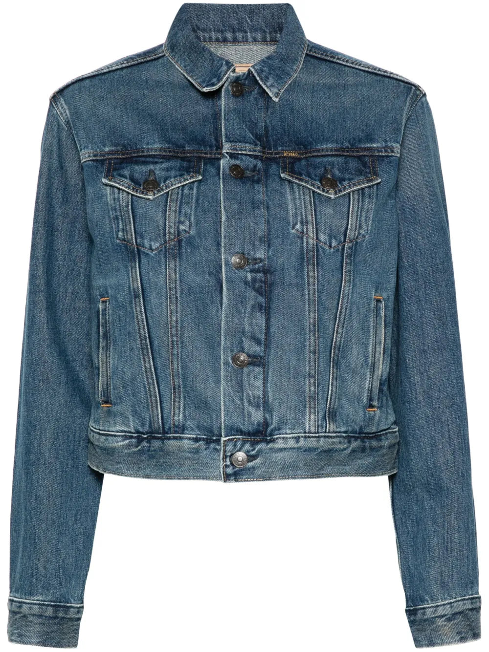 Flag-Patch Denim Jacket