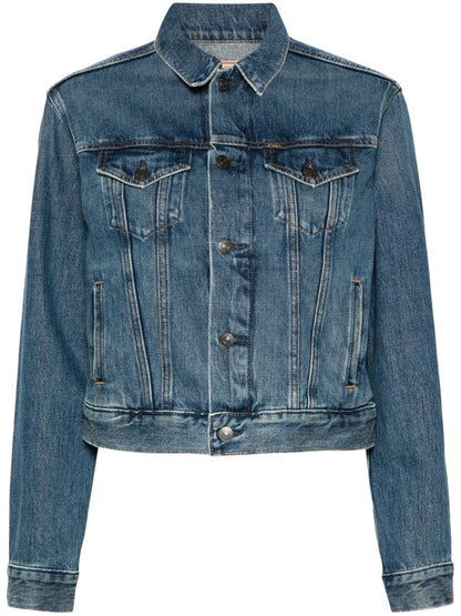 Flag-Patch Denim Jacket