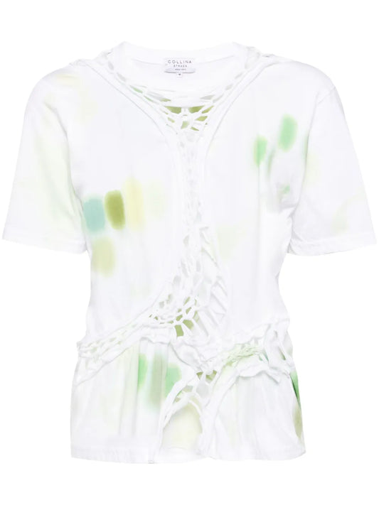 Lime Starbust-Print T-Shirt