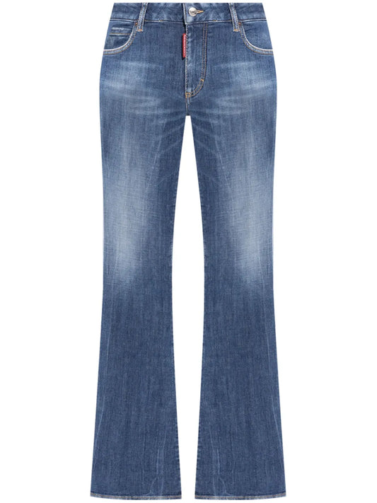 Mid-Rise Flared Jeans