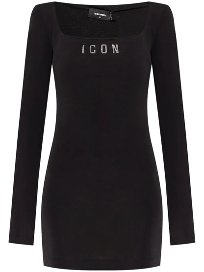 Logo-Print Mini Dress