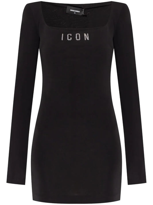 Logo-Print Mini Dress