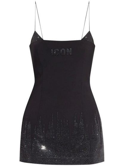 Icon Rhinestone-Embellished Mini Dress