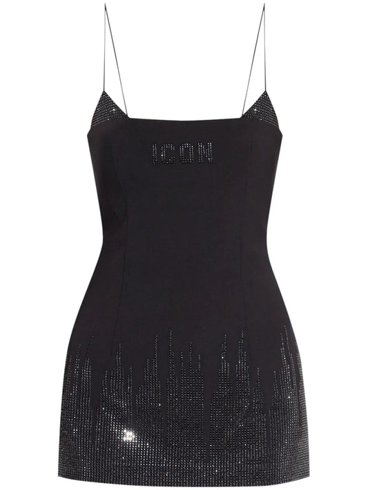 Icon Rhinestone-Embellished Mini Dress