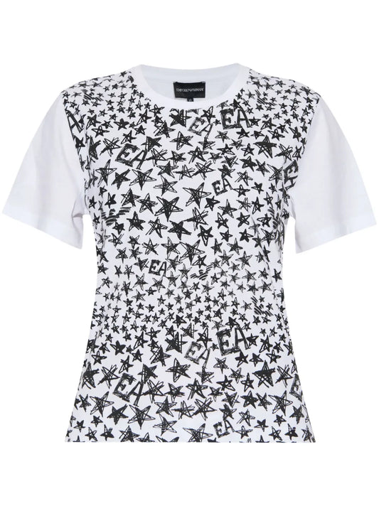 Star-Print Cotton T-Shirt