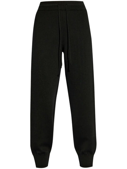 Embroidered-Logo Knitted Track Pants