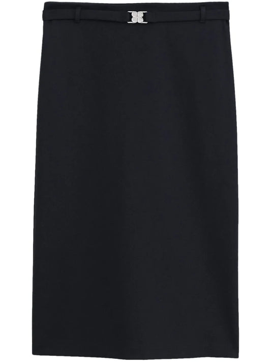 Belted Midi Skirt