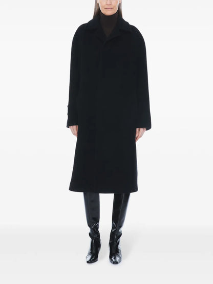 Notched-Lapels Single-Breasted Coat
