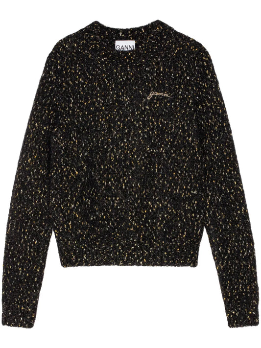 Logo-Embroidered Crew-Neck Jumper