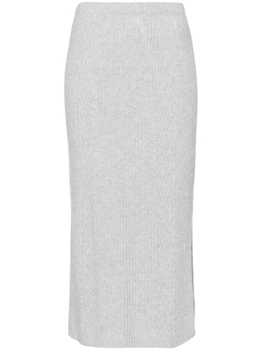 Lurex Ribbed-Knit Skirt