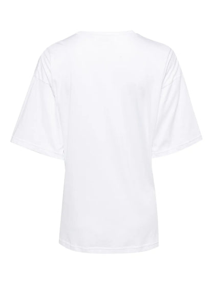 Floral-Appliqué T-Shirt