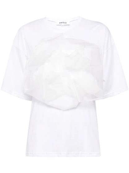 Floral-Appliqué T-Shirt
