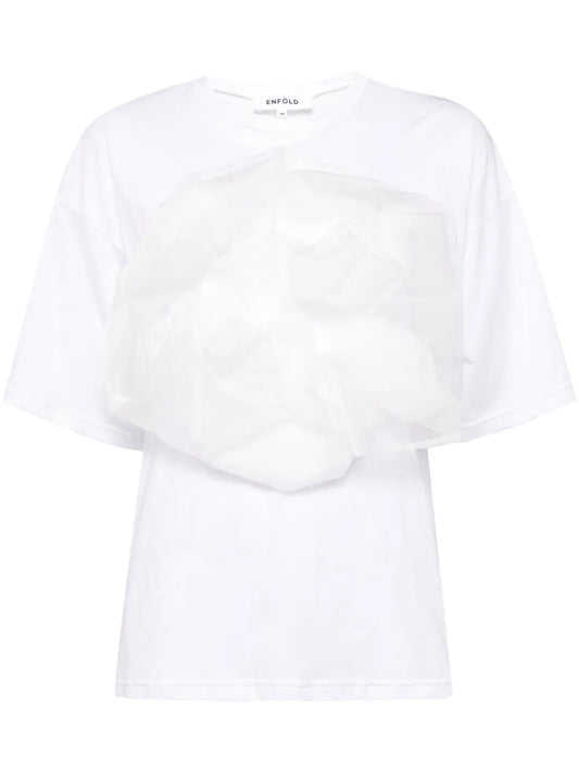 Floral-Appliqué T-Shirt