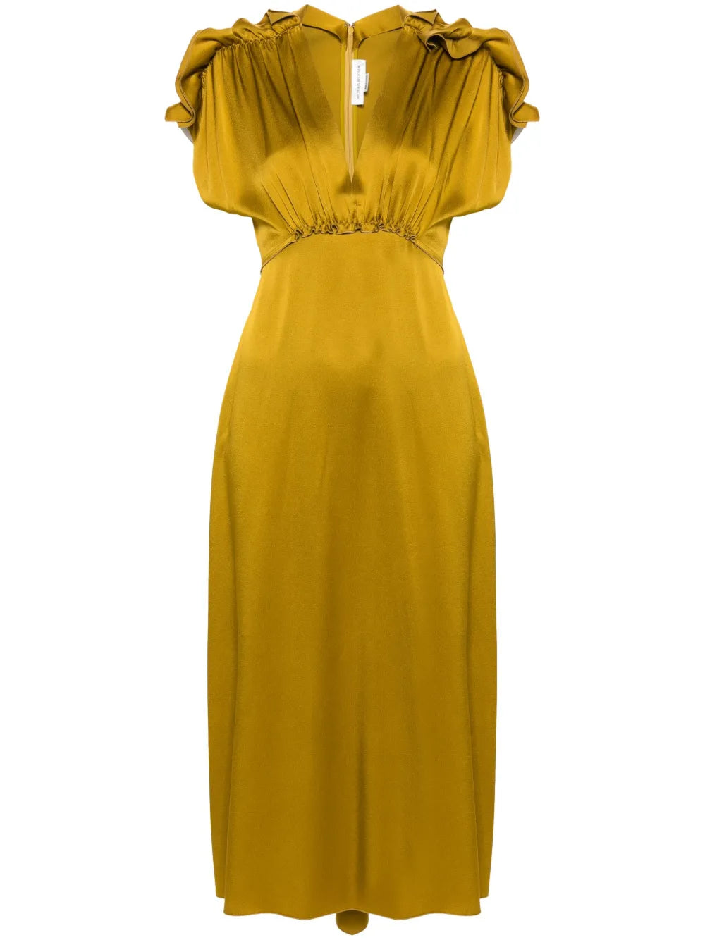 Ruffled-Detailing Satin Dress