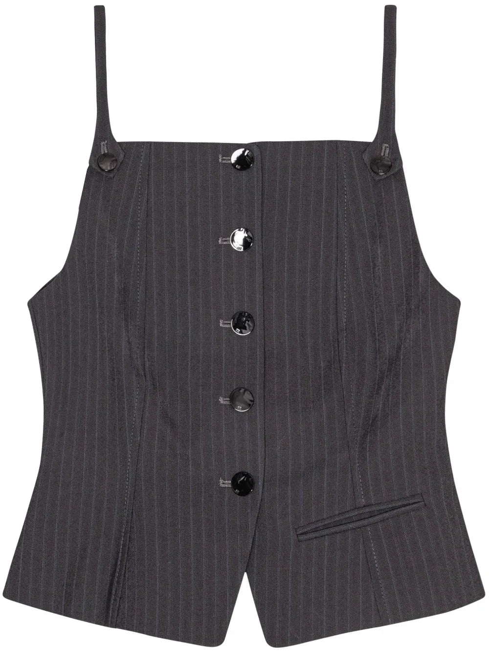 Pinstripe-Print Vest