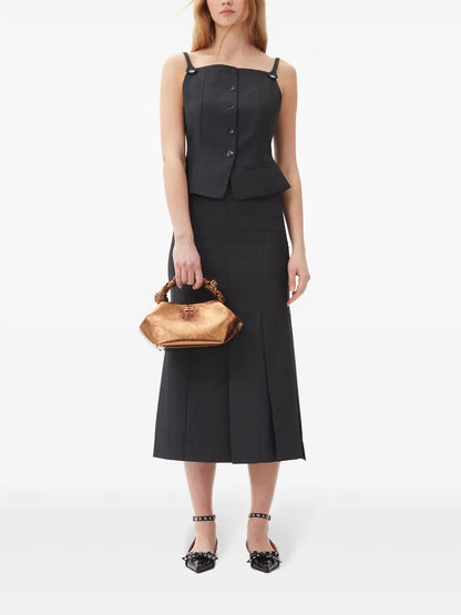 Pinstripe-Print Vest