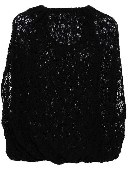 Lace-Embroidered Blouse