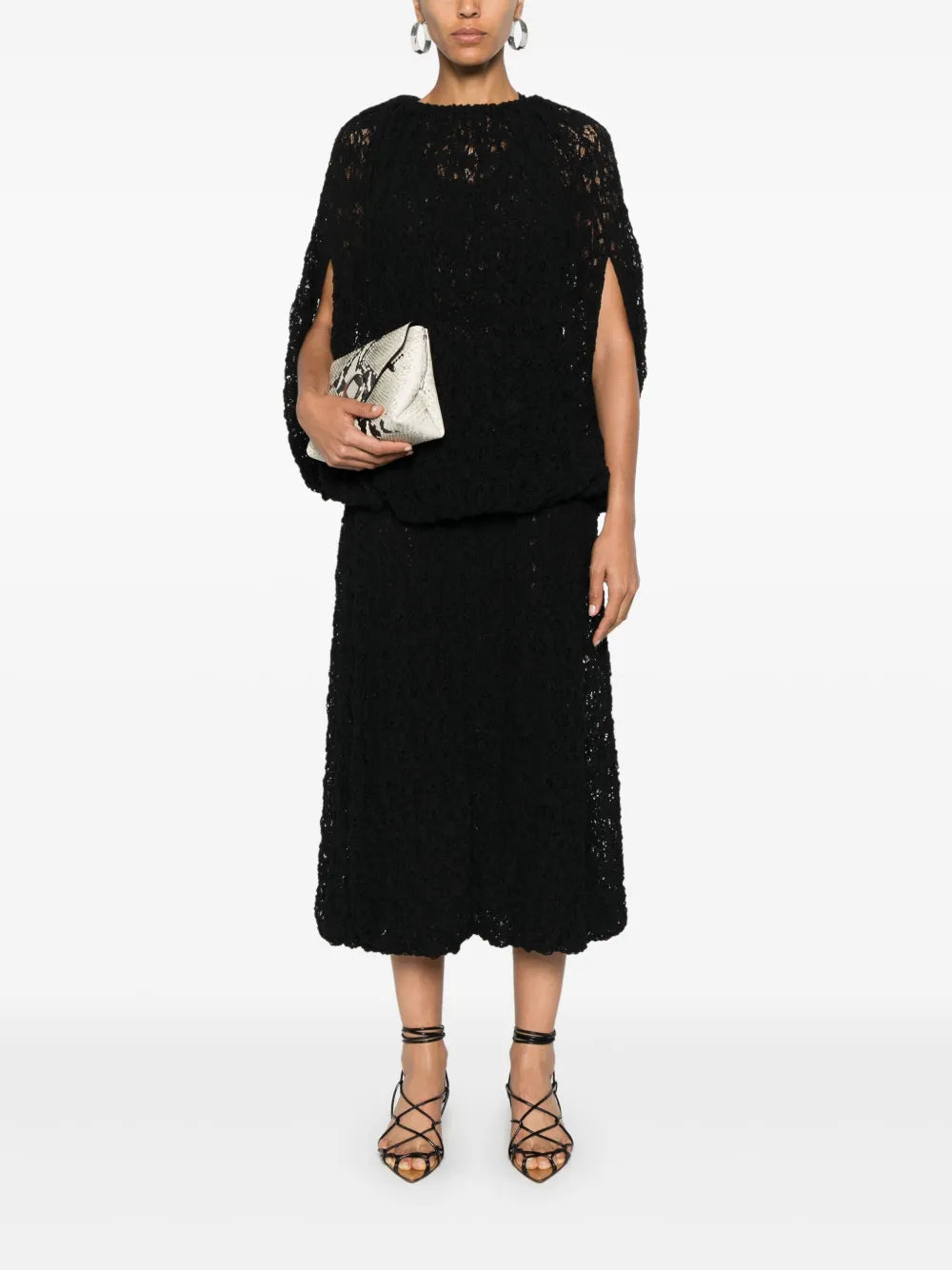 Lace-Embroidered Blouse