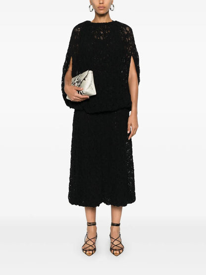 Lace-Embroidered Blouse