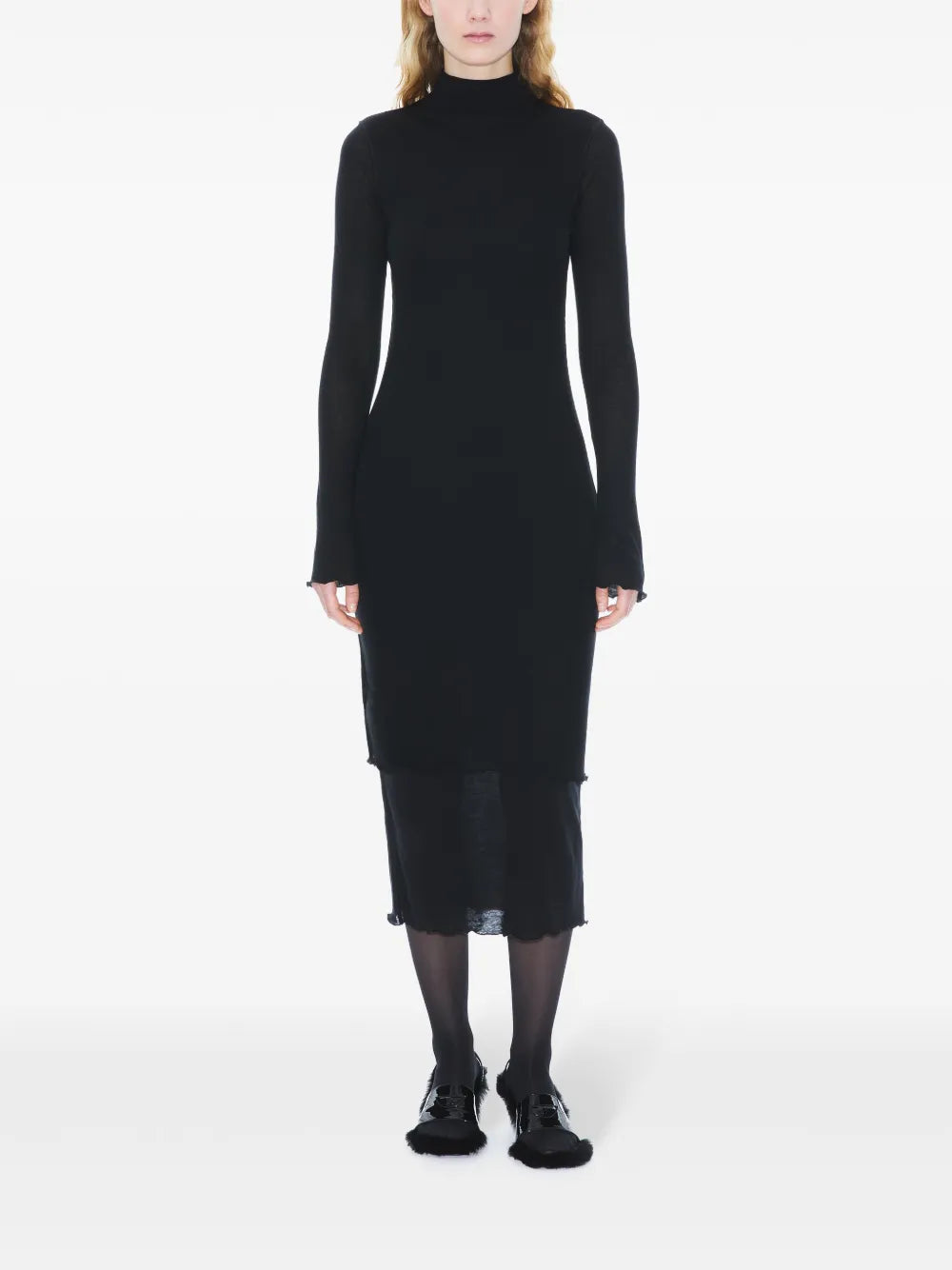 Layered Frill Midi Dress