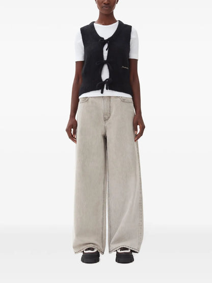 Knitted Tie String Vest