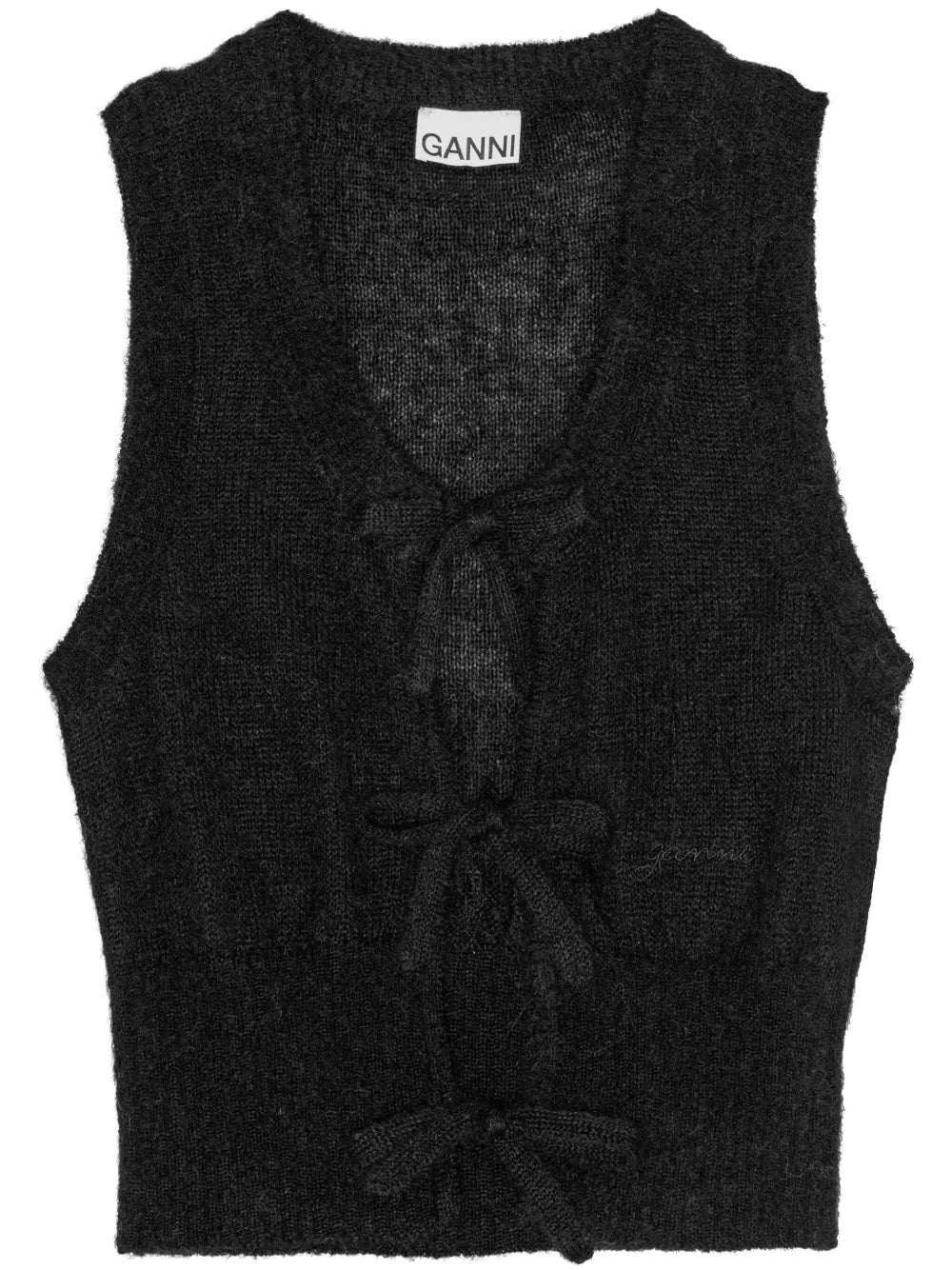 Knitted Tie String Vest