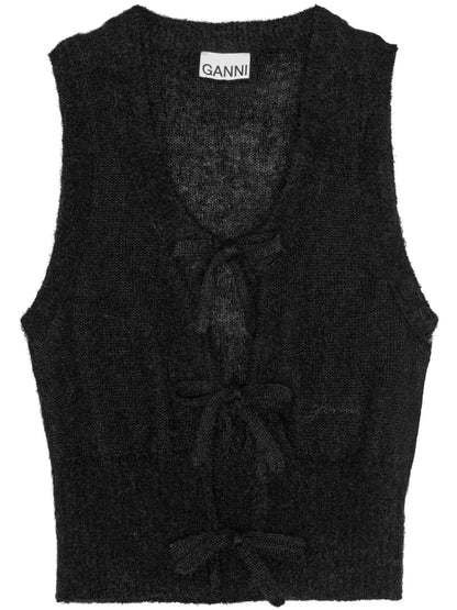 Knitted Tie String Vest