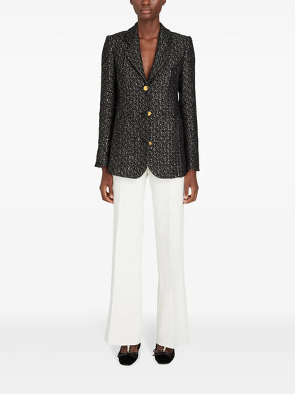 Sequin-Embellished Tweed Blazer