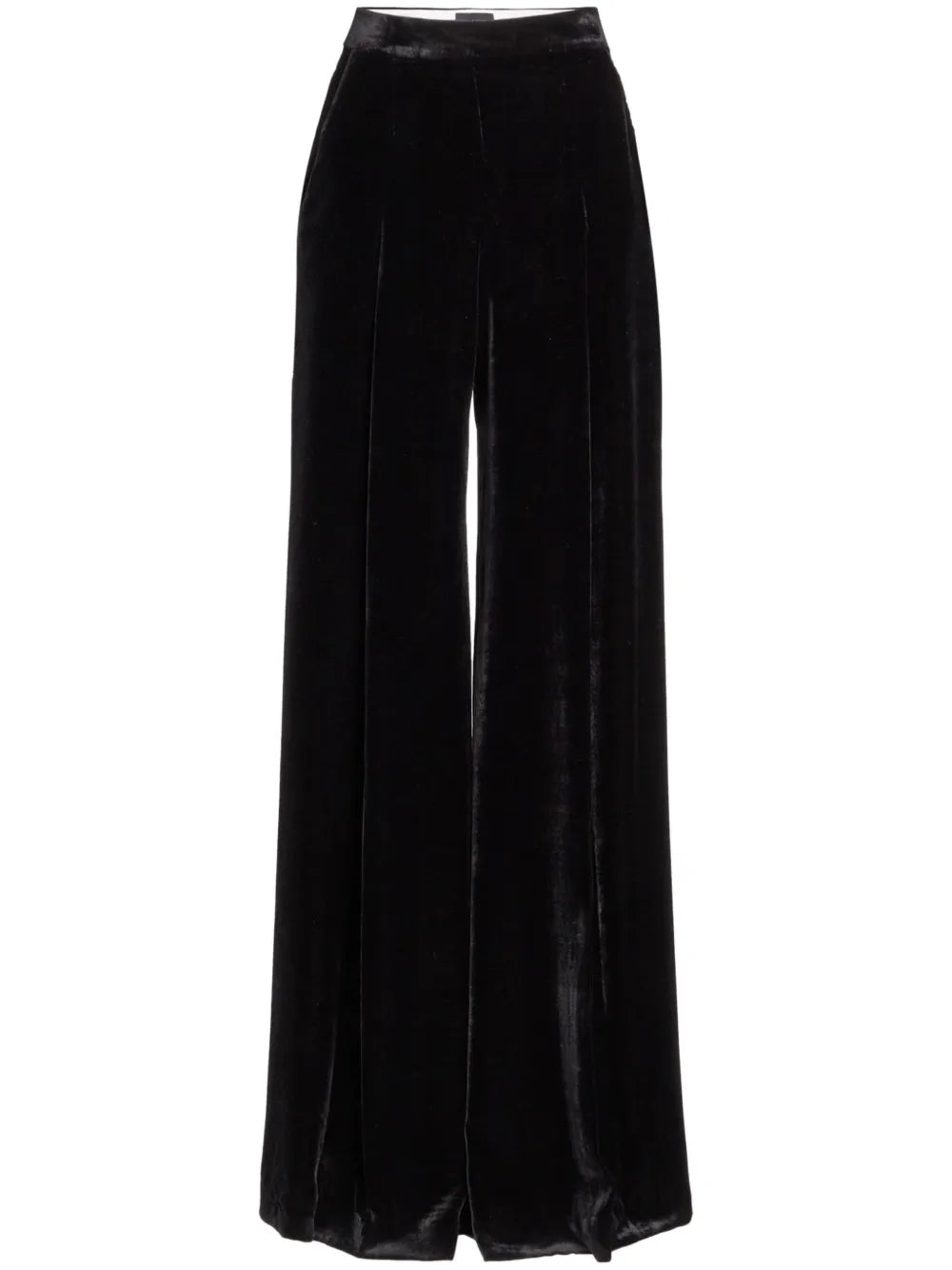 High-Rise Wide-Leg Velvet Trousers