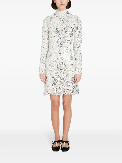 Sequin Macaramé Mini Dress