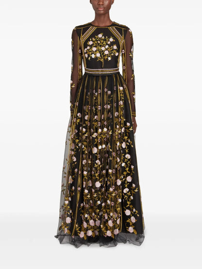Embroidery Detail Tulle Dress