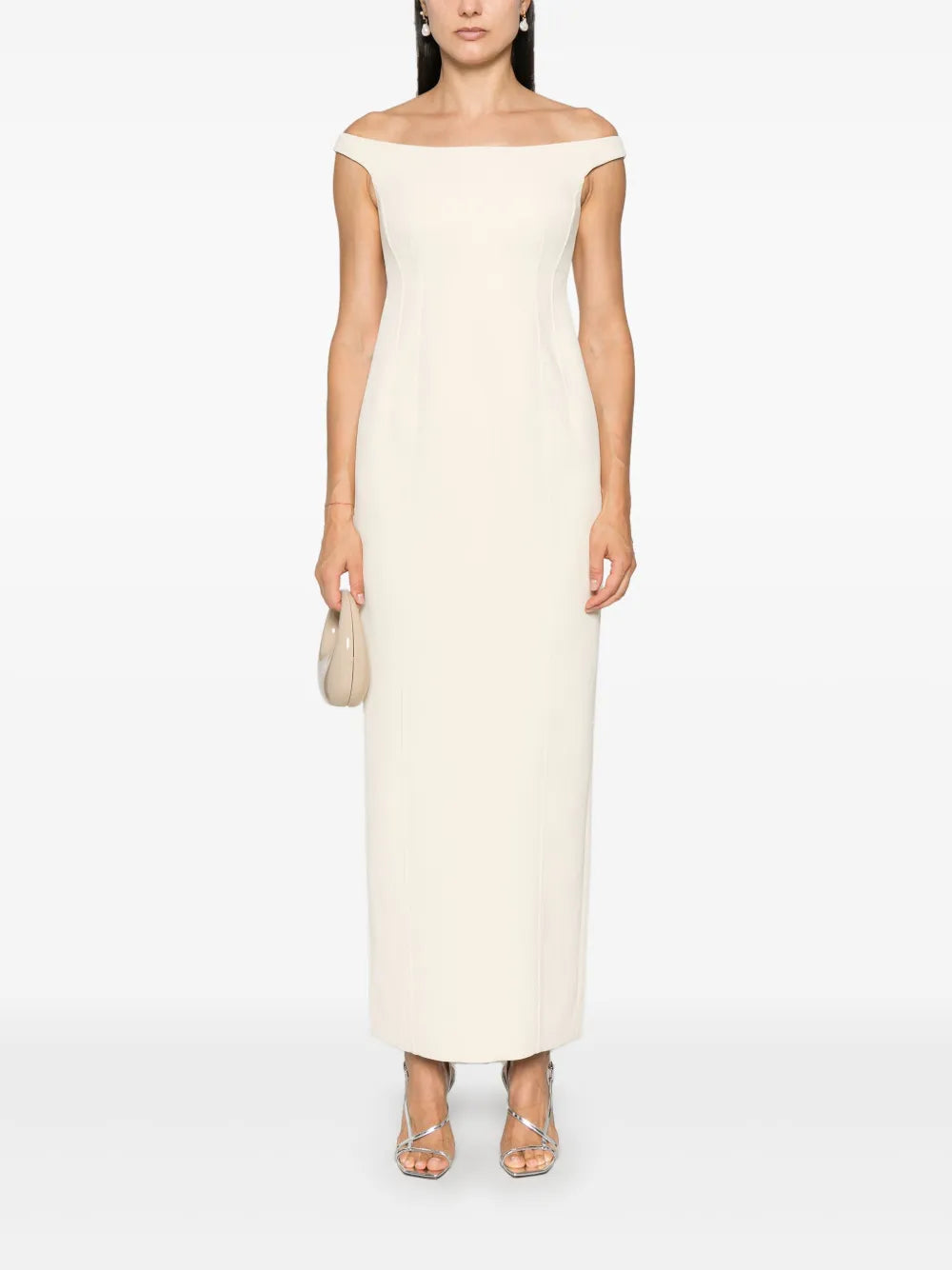 Curved Off-Shoulder Maxi Dress