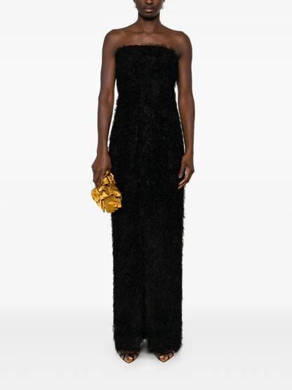 Strapless Fil-Coupé Dress