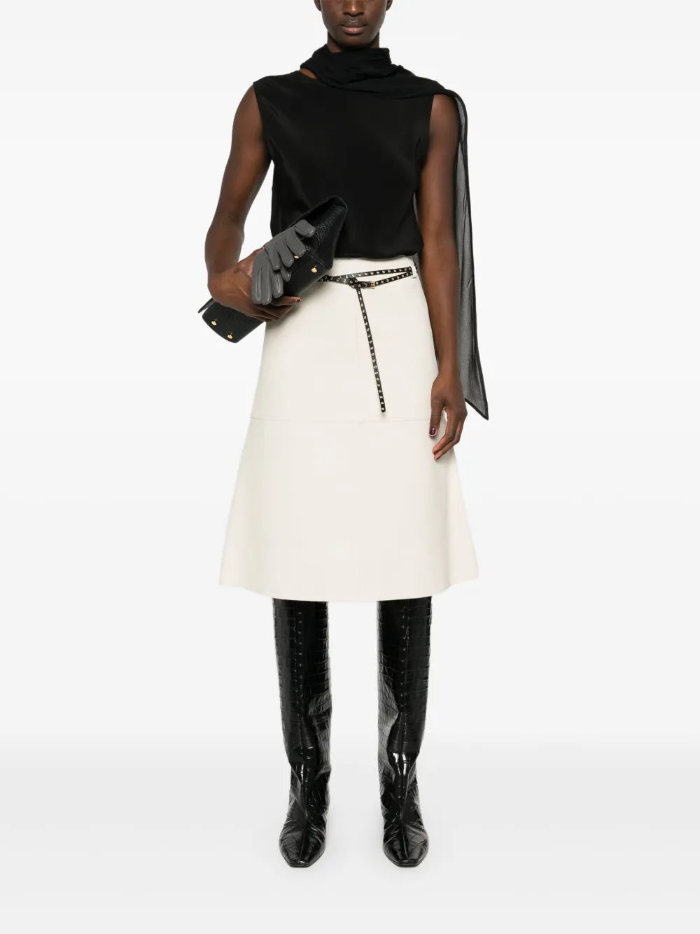 Leather Midi Skirt