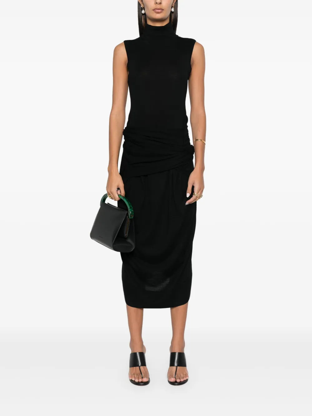 Draped Midi Dress