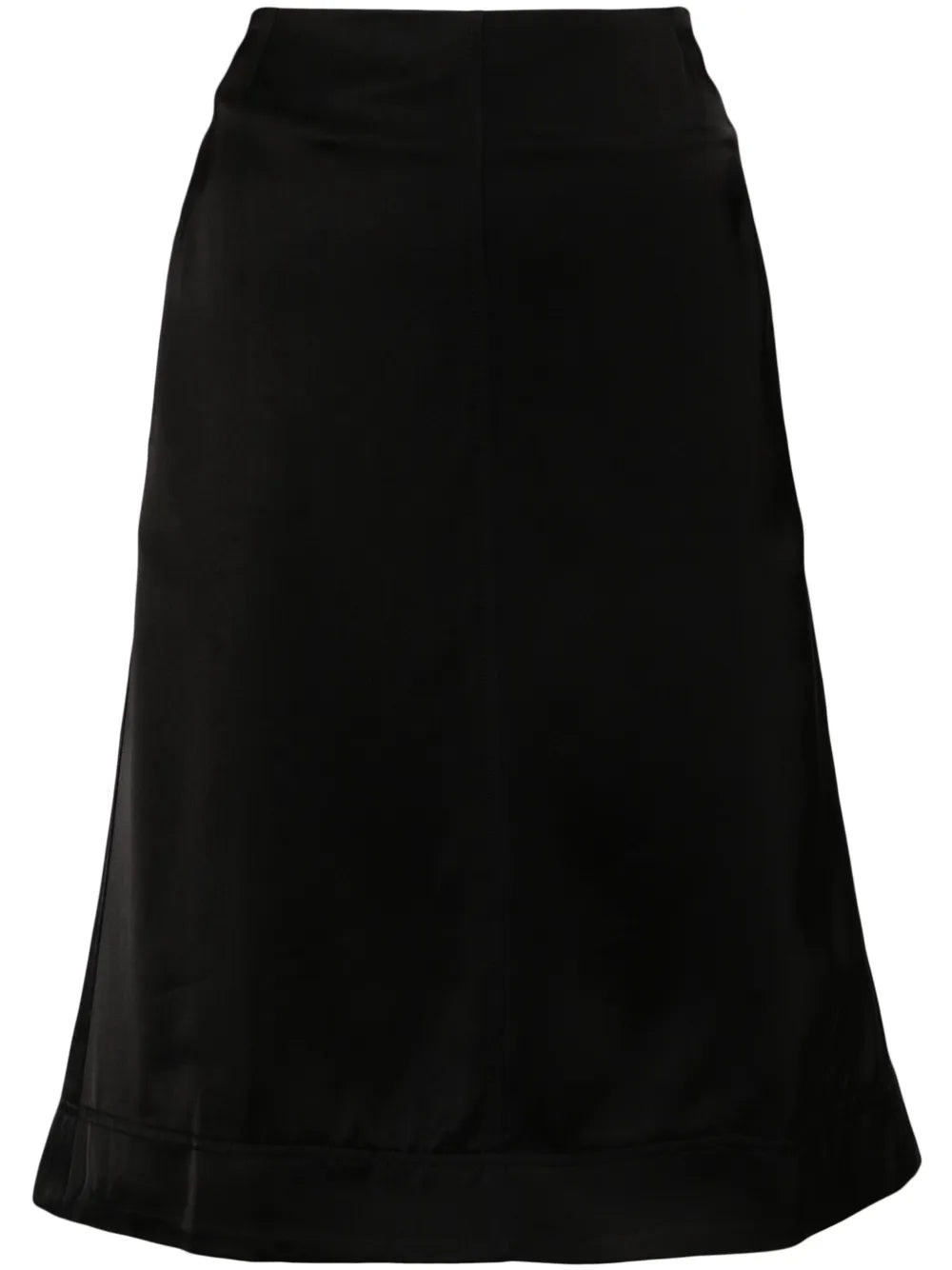 Panelled Satin Midi Skirt