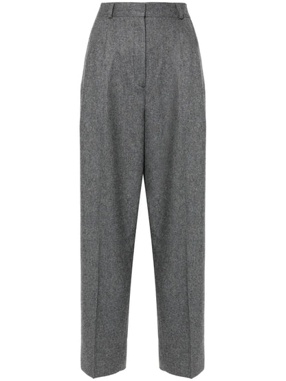 Double-Pleated Tailored Trousers