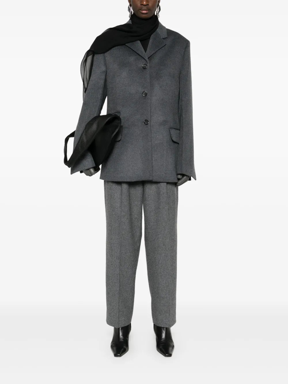 Double-Pleated Tailored Trousers