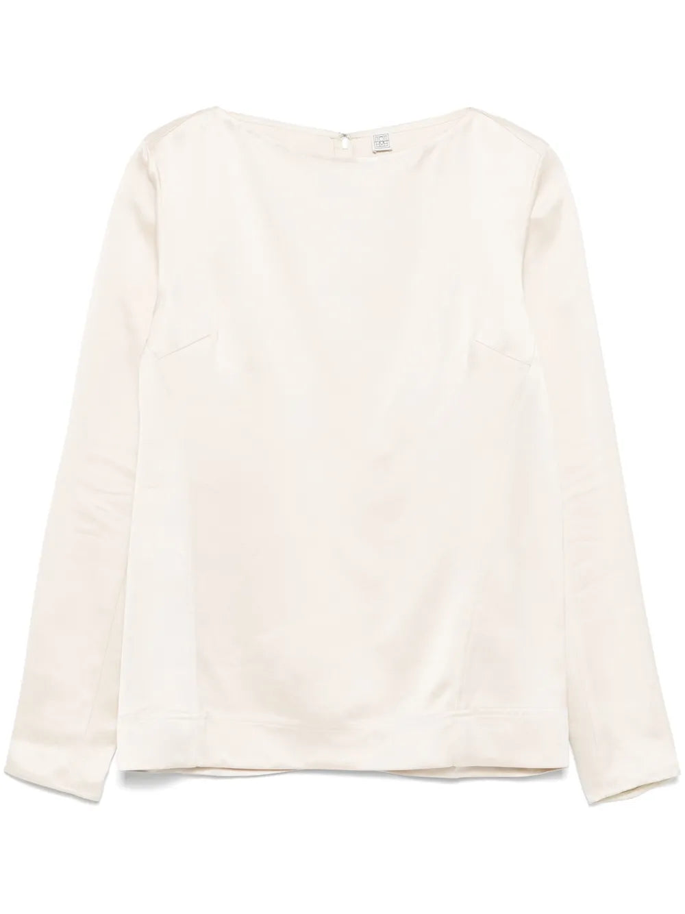 Long-Sleeve Satin Top