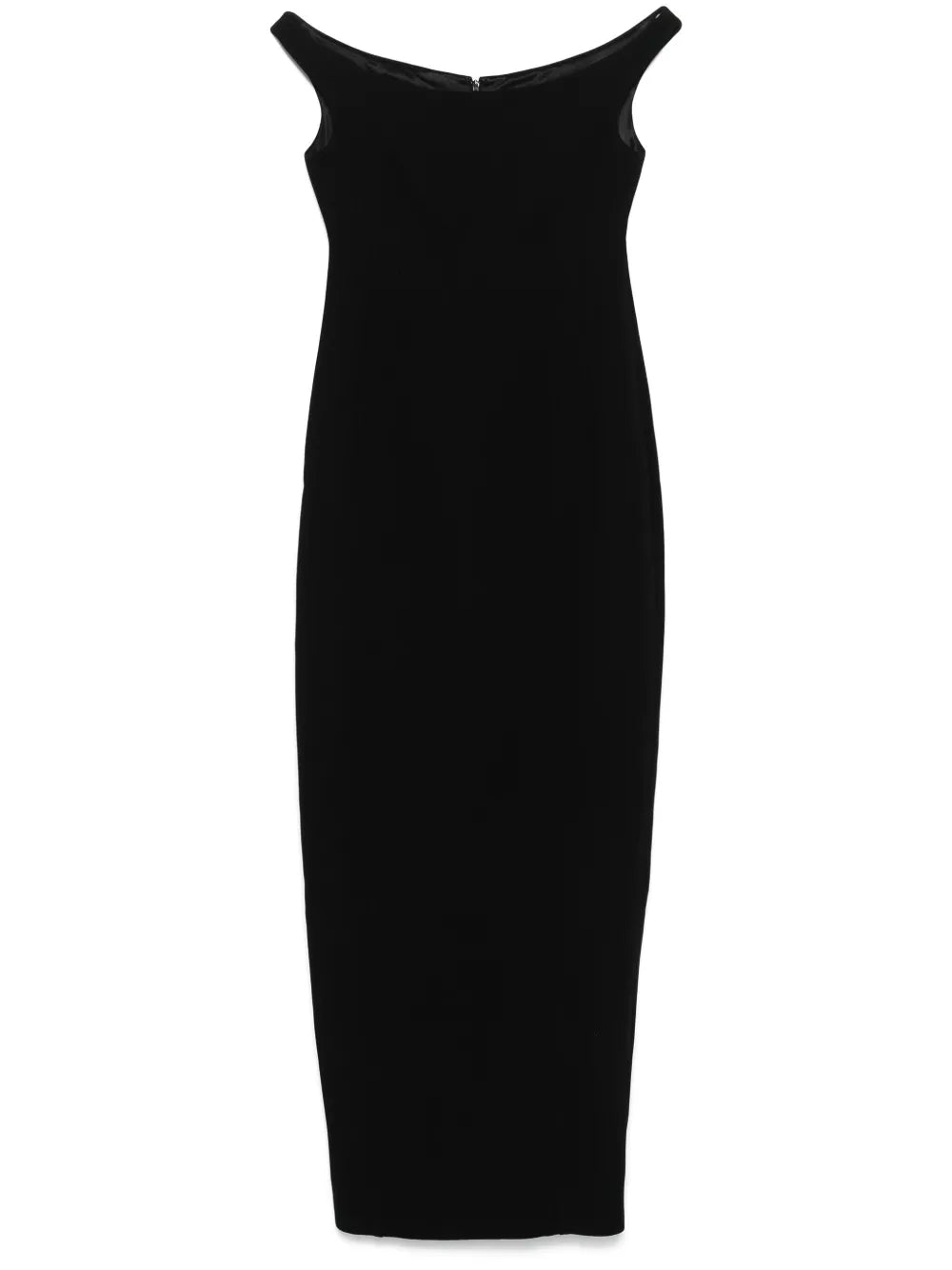 Curved Off-Shoulder Maxi Dress