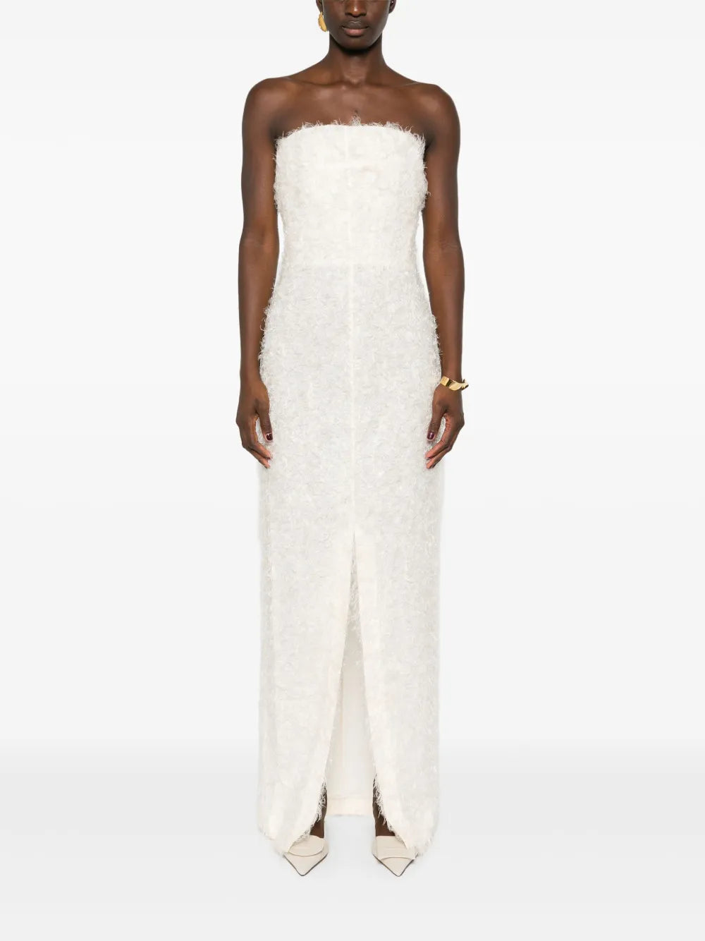 Strapless Fil-Coupé Dress