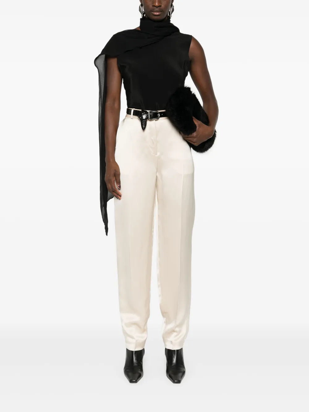 Low-Rise Satin Trousers