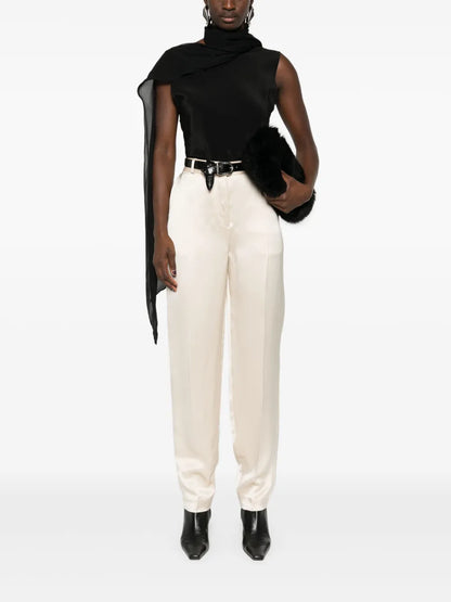 Low-Rise Satin Trousers