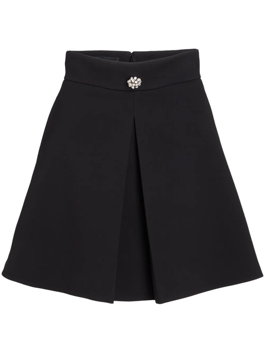 Decorative-Button A-Line Mini Skirt