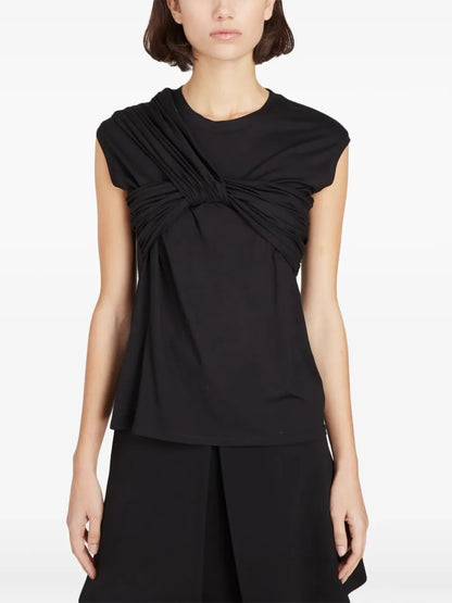Twist-Detailing Jersey T-Shirt
